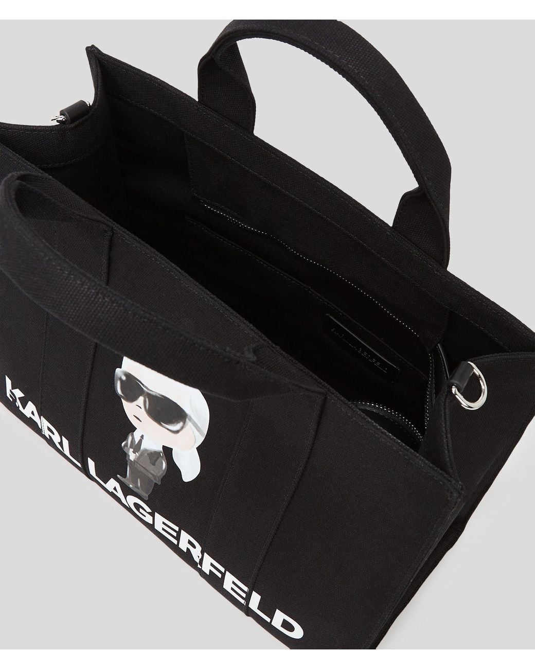 Karl Lagerfeld Black Ikon Aquarelle Tote Bag