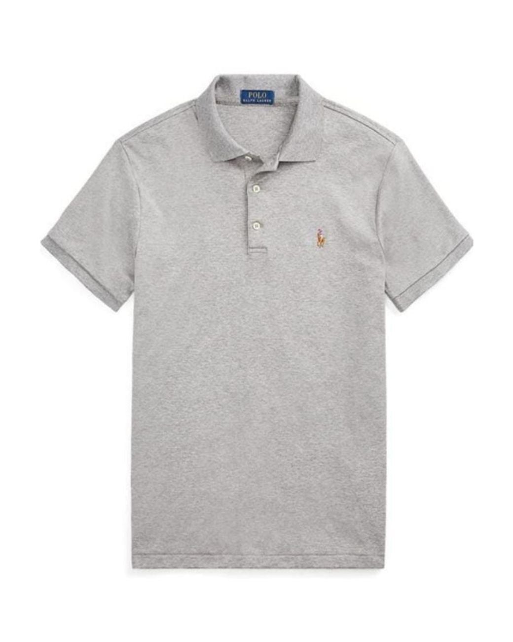 Polo Ralph Lauren Gray Logo Short-Sleeved Polo Shirt for men