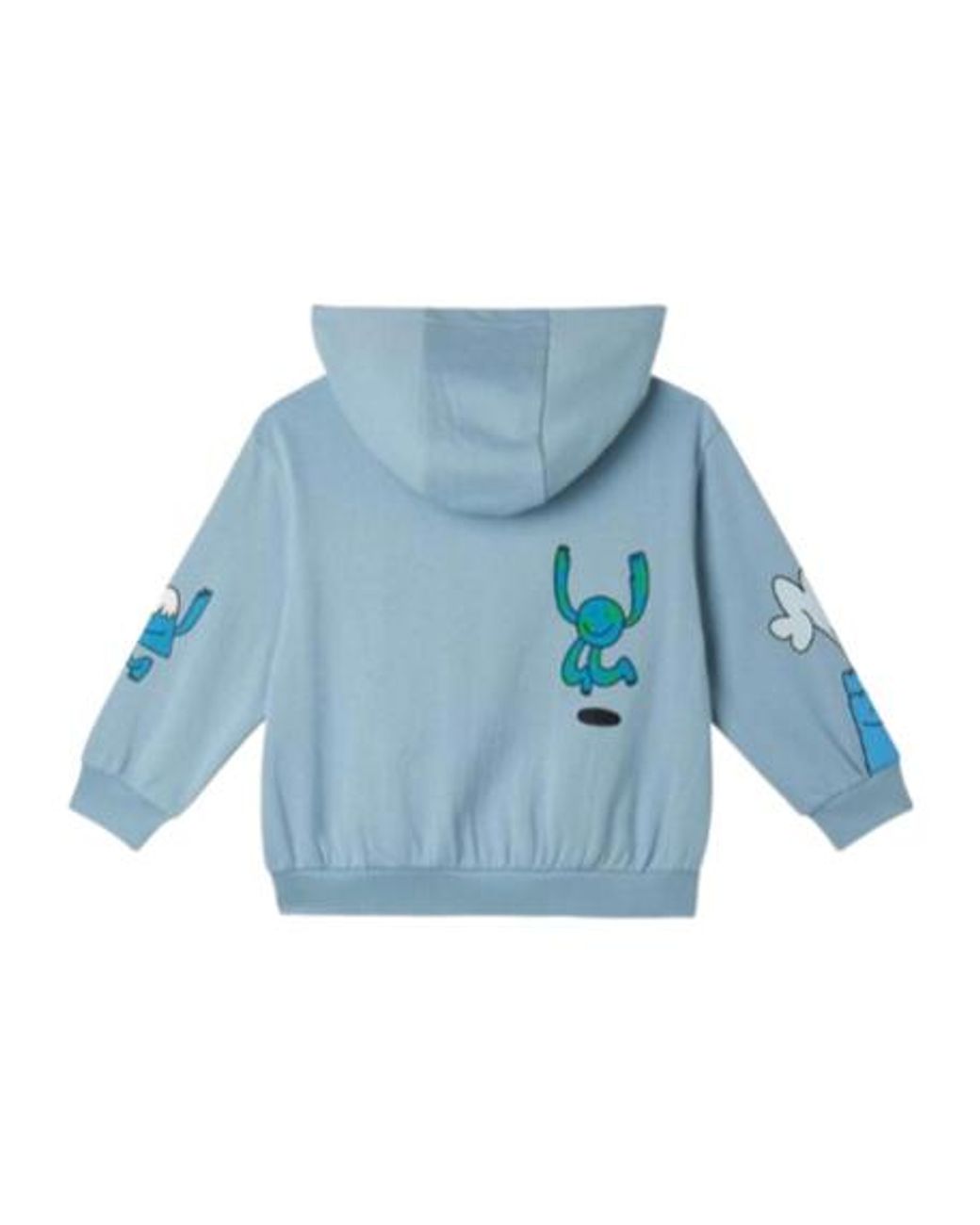 Stella McCartney Blue All-Over Print Cotton Hoodie for men