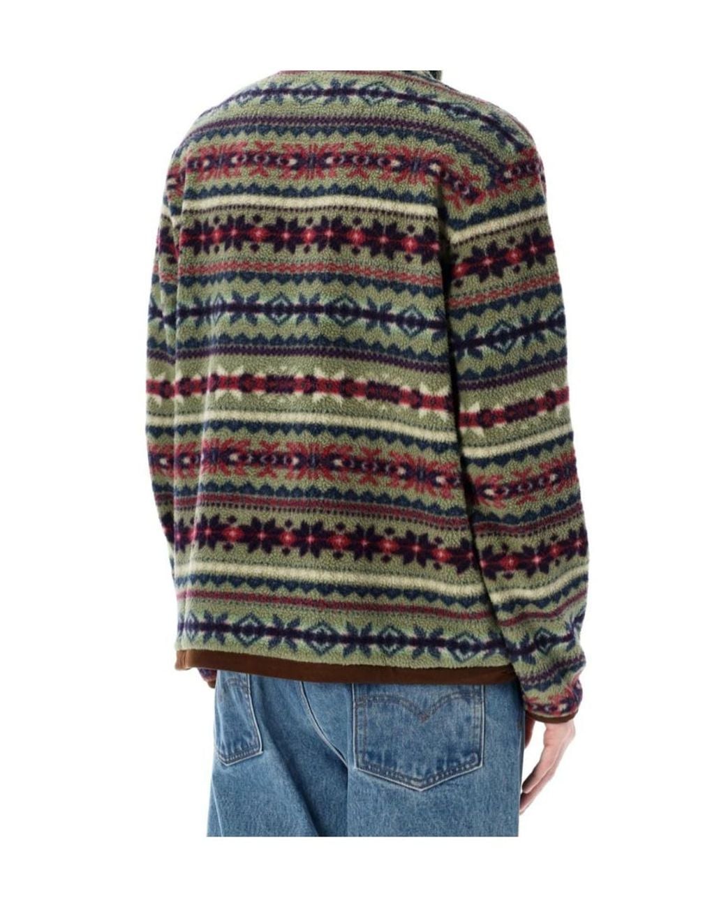 Polo Ralph Lauren Gray Pile Jaquard Fleece Sweatshirt for men