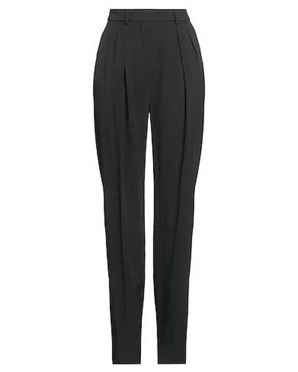 Sportmax Black Solid Color Loose-Fit Trousers