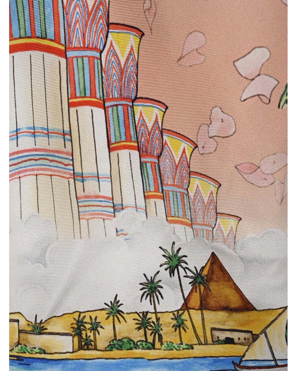 Casablanca Multicolor Graphic-Print Halterneck Top