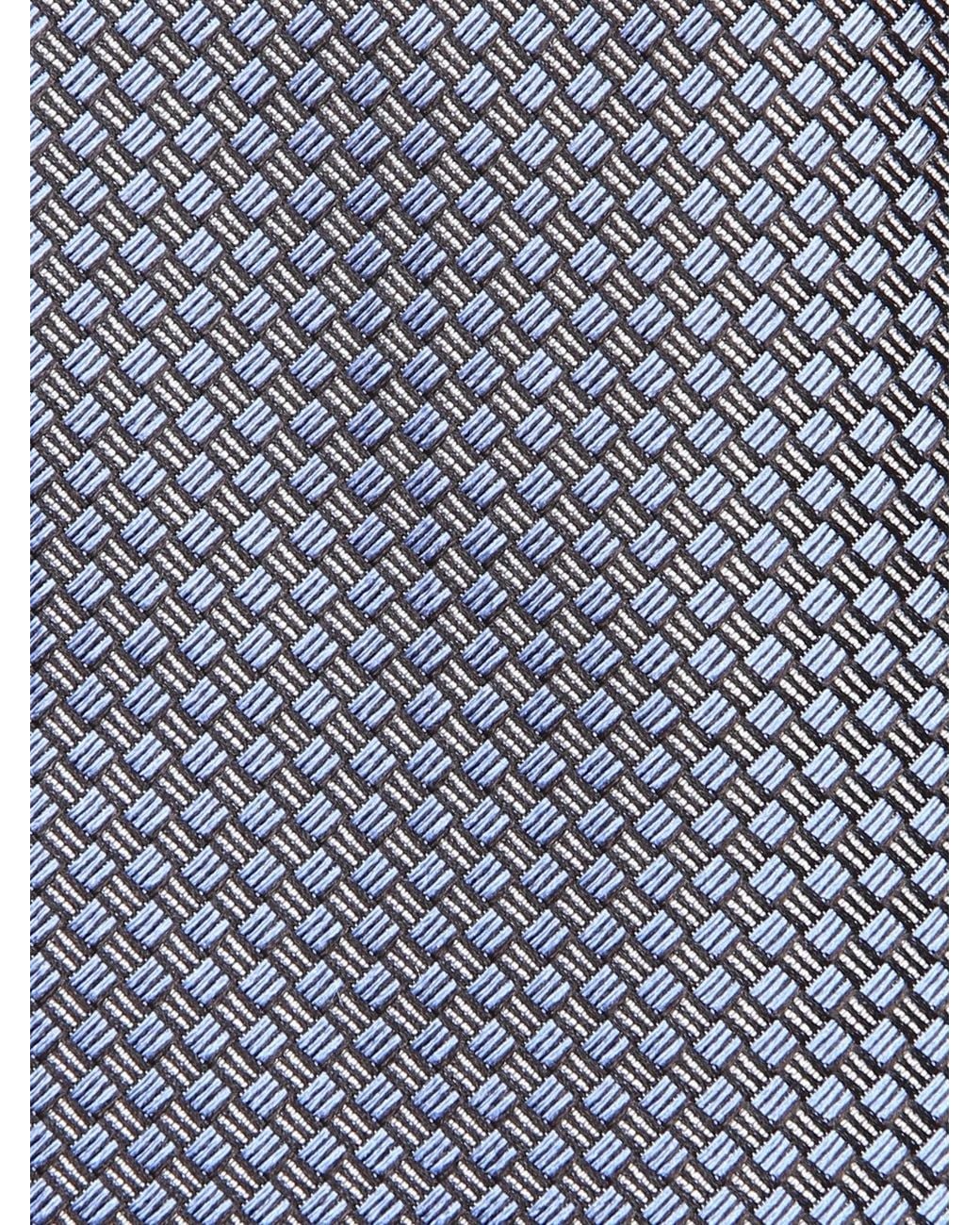 Zegna Blue Geometric-Pattern Silk Tie for men