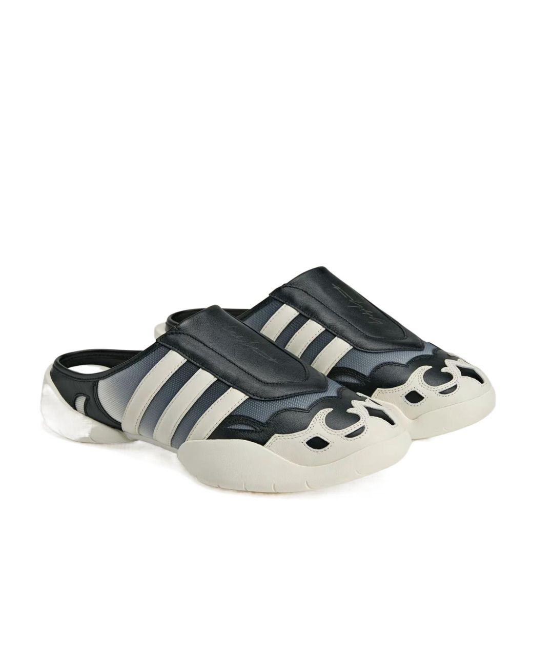 Y-3 White Regu Mules for men