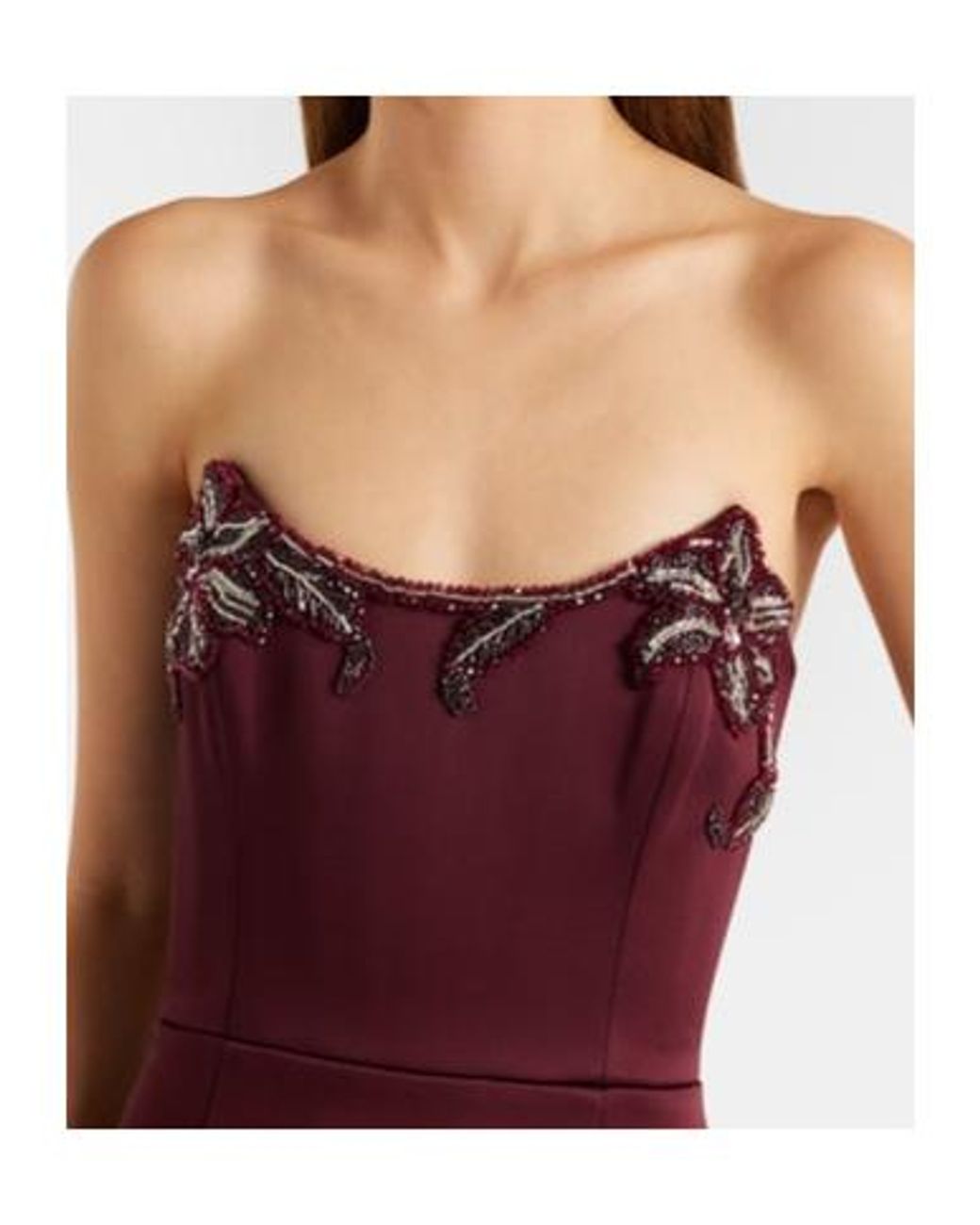 Rebecca Vallance Purple Alora Embellished Corset Gown
