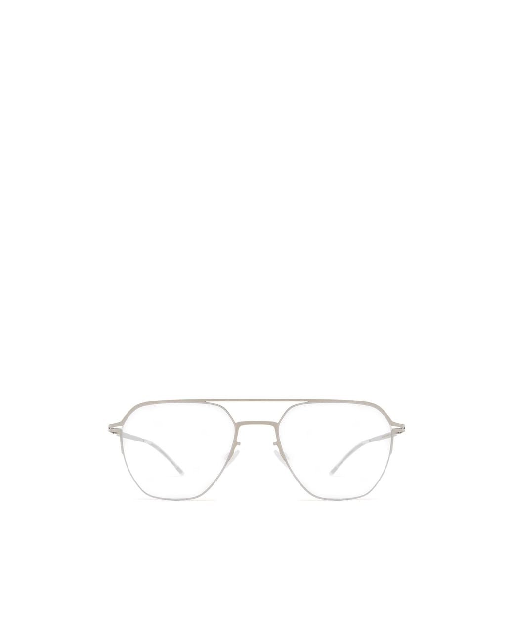 Mykita White Imba Aviator Frame Glasses for men