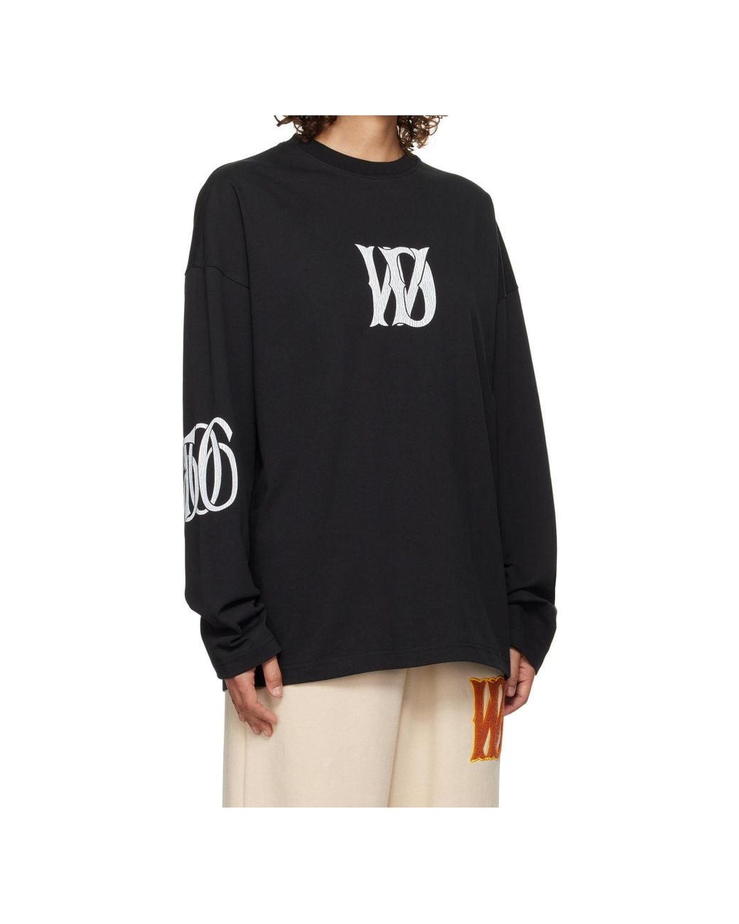 we11done Black Logo Print T-Shirt