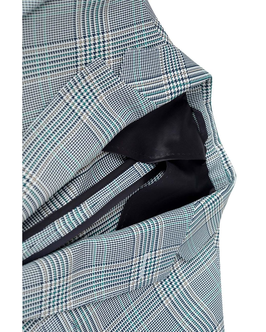 Boss Blue Boss Single-Breasted Checked Jacket for men