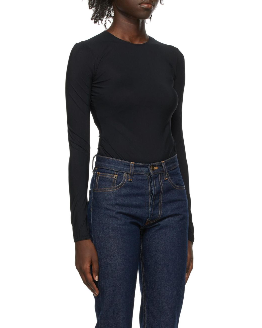 Maison Margiela Black Long-Sleeved Jersey Bodysuit