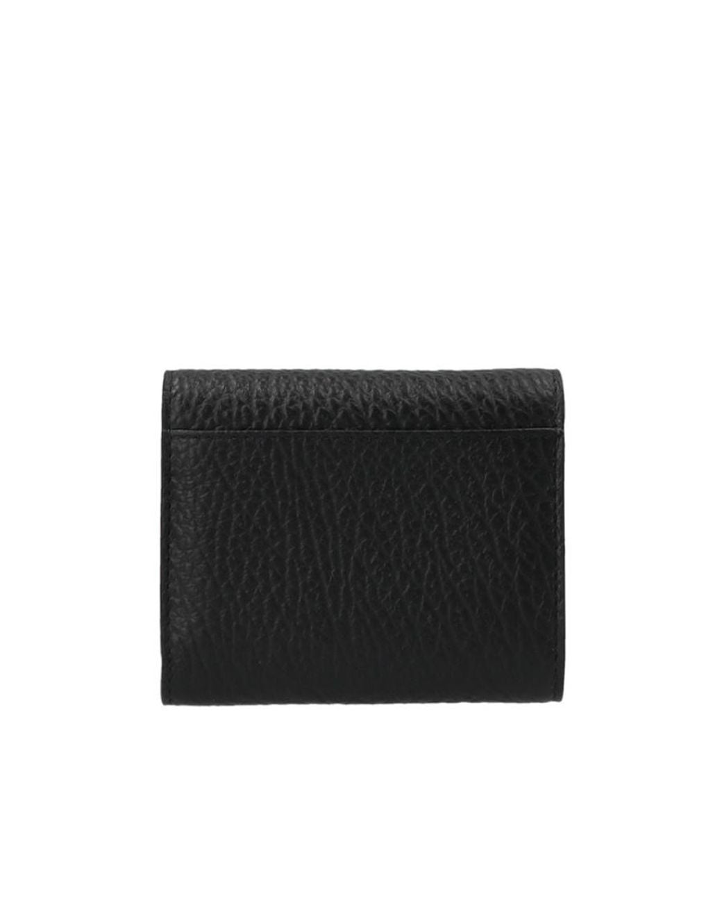 Maison Margiela Black Four-Stitch Tri-Fold Wallet