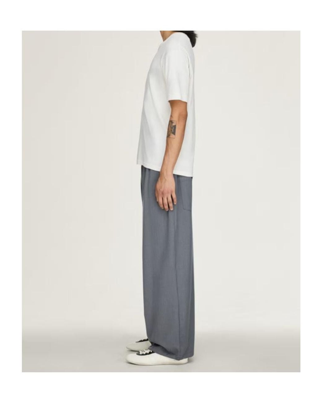 Y-3 Gray X Yohji Yamamoto Drawstring-Waist Trousers for men