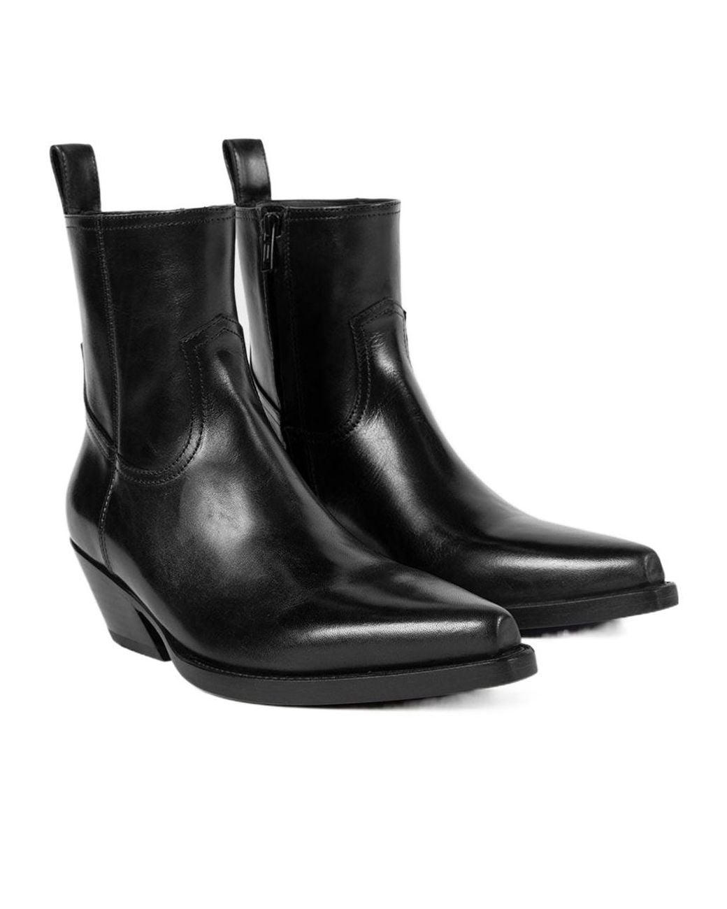 Ann Demeulemeester Black Pointed-Toe Ankle Boots