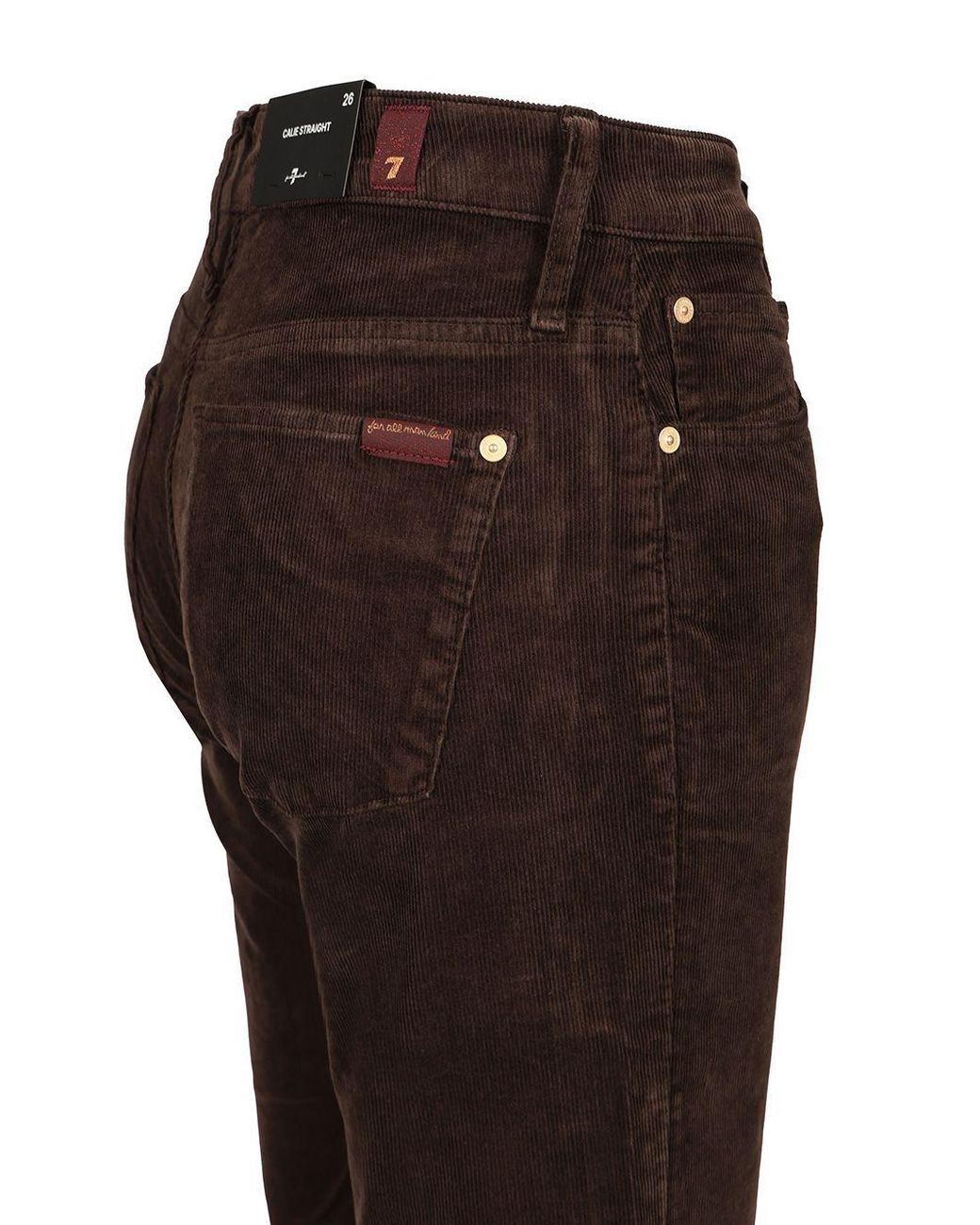 7 For All Mankind Brown Calie Straight Jeans