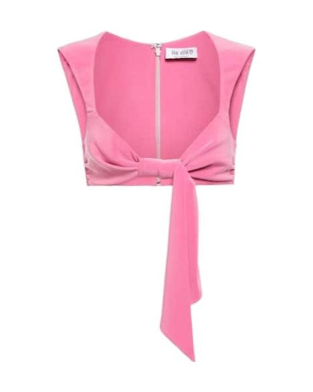 The Attico Pink Jersey Crop Top