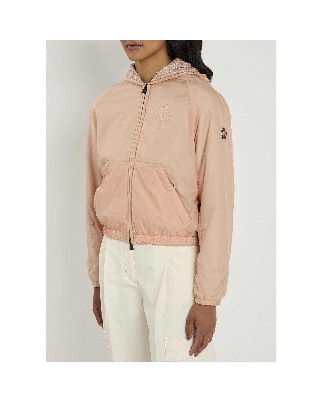 Moncler Pink Simple Hooded Jacket