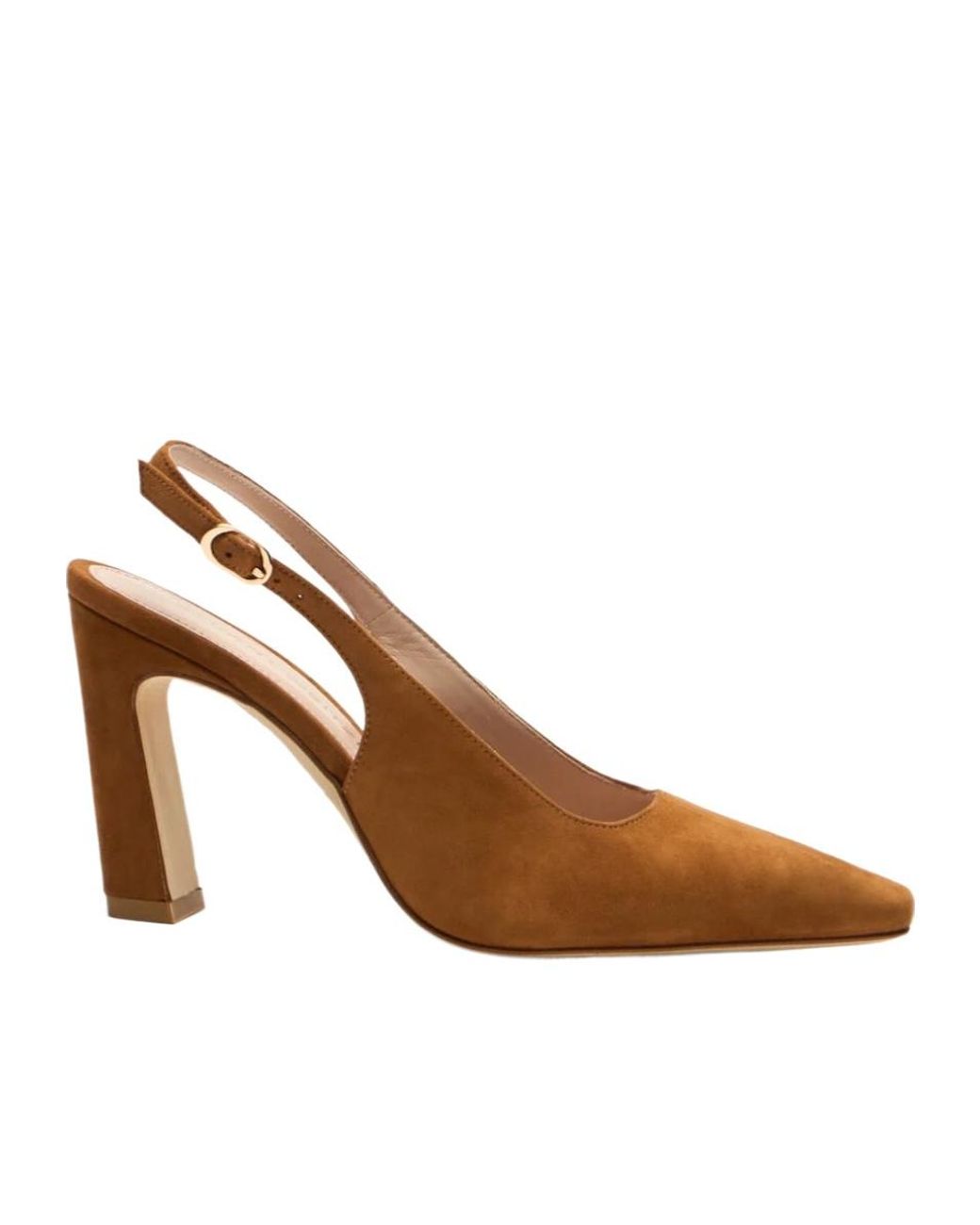 Stuart Weitzman Brown Stassi Slingback 85