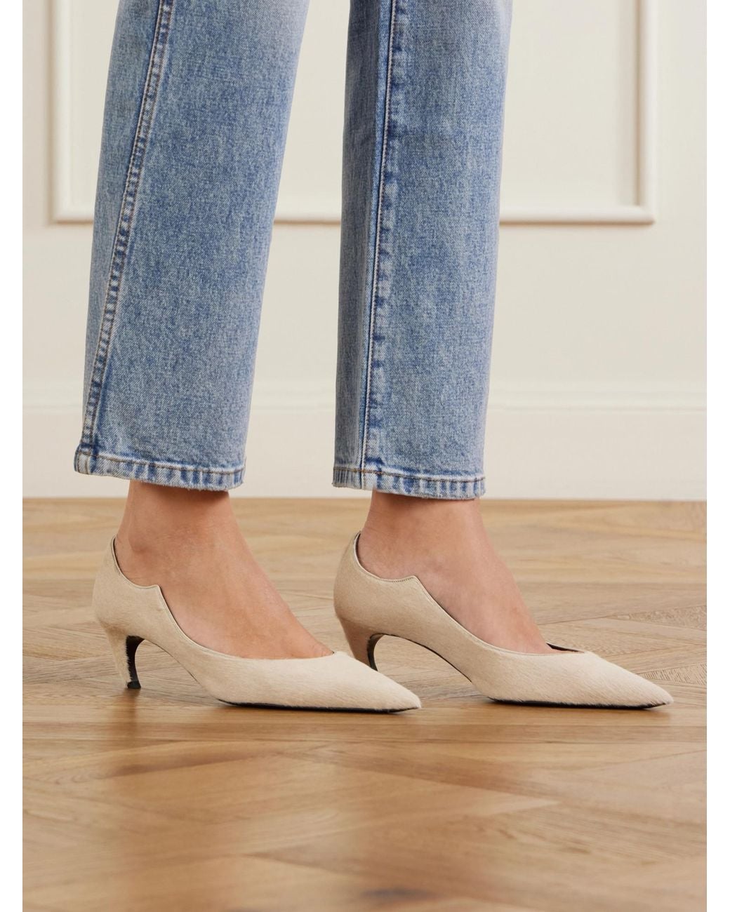 Khaite Natural Calf Hair Pumps