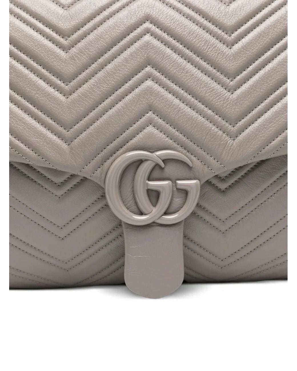 Gucci Gray Gg Marmont Maxi Shoulder Bag