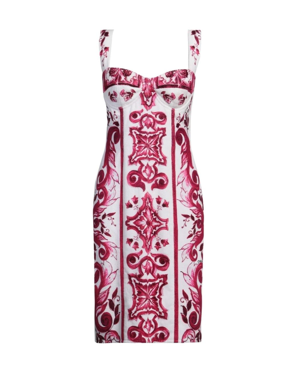 Dolce & Gabbana Red Print Sleeveless Dress