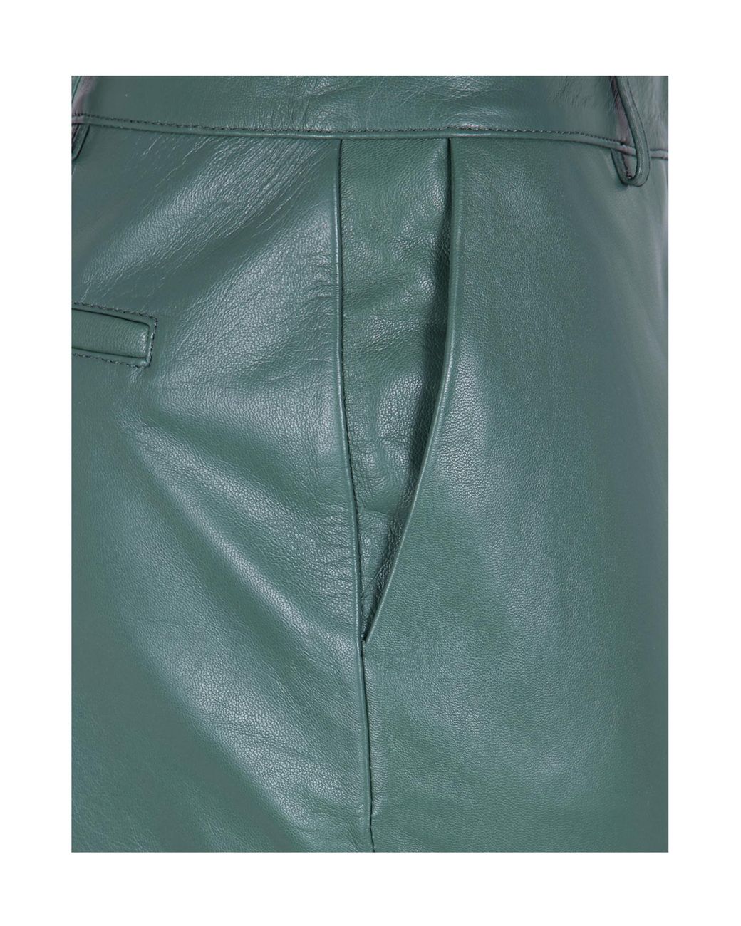 Frankie Shop Green Lior Leather Trousers