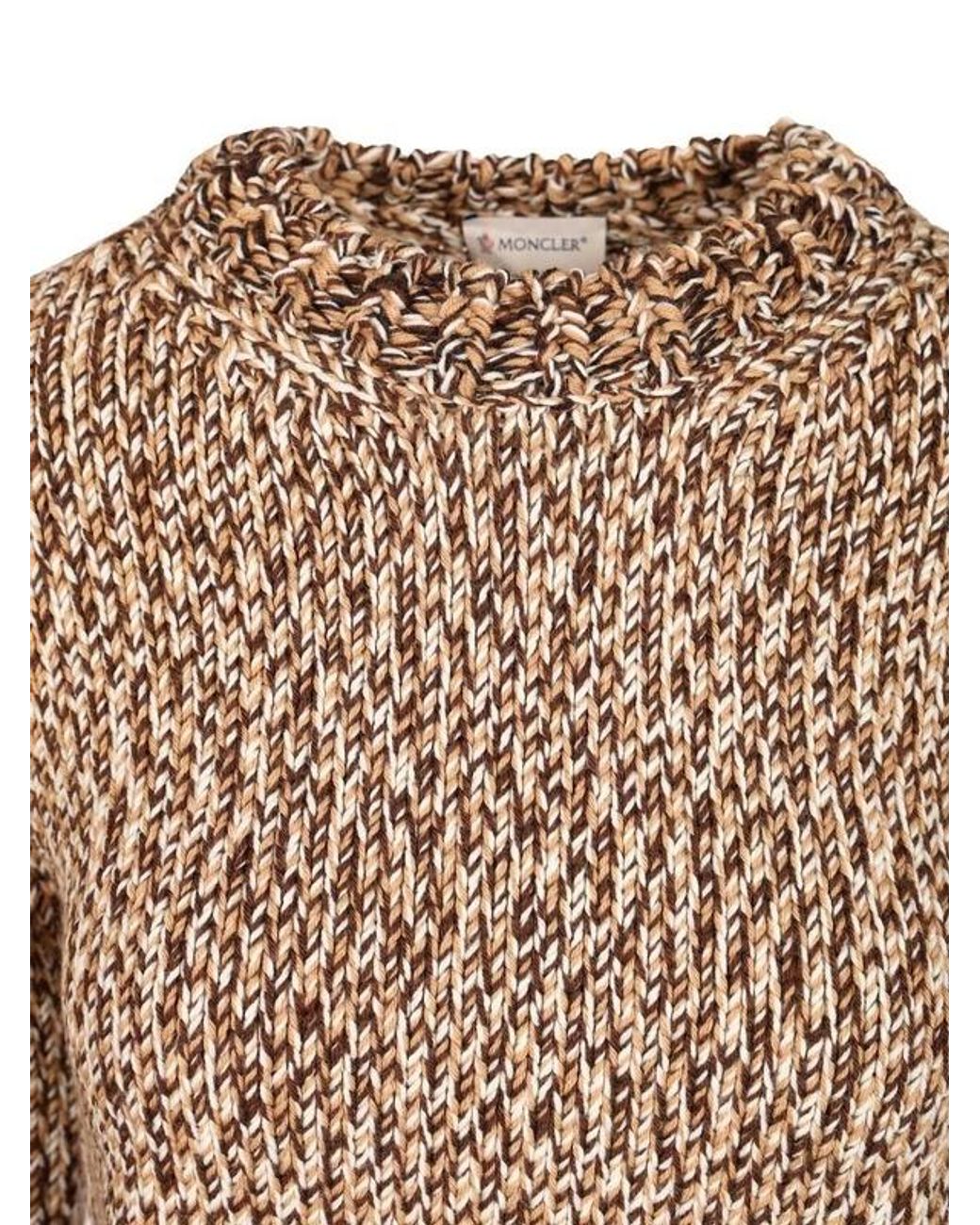 Moncler Multicolor Logo Patch Knitted Sweater
