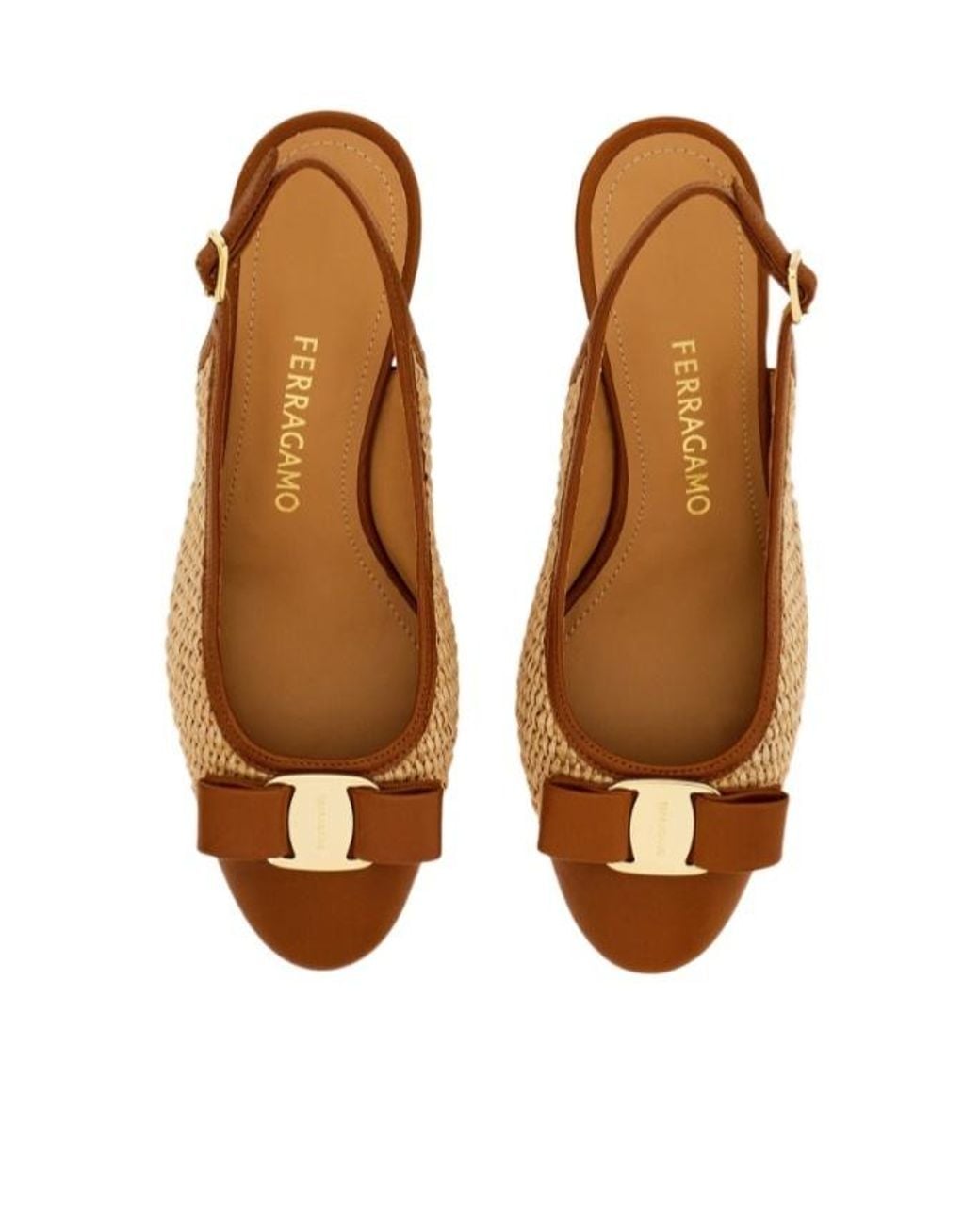 Ferragamo Brown Vara Bow Slingback