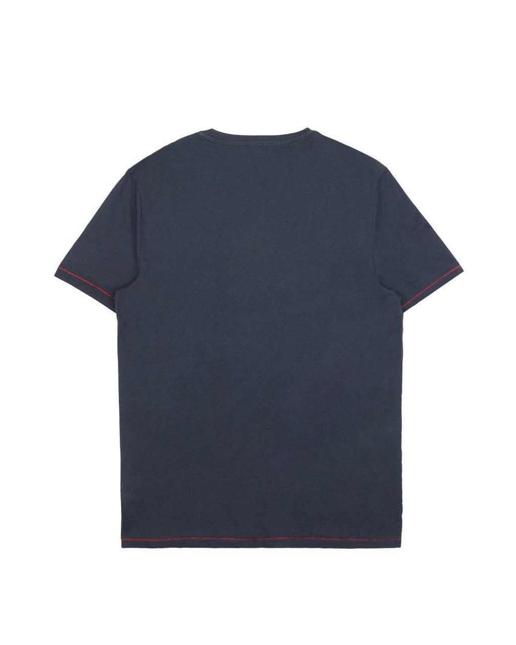 EA7 Blue Round-Necked Logo T-Shirt for men