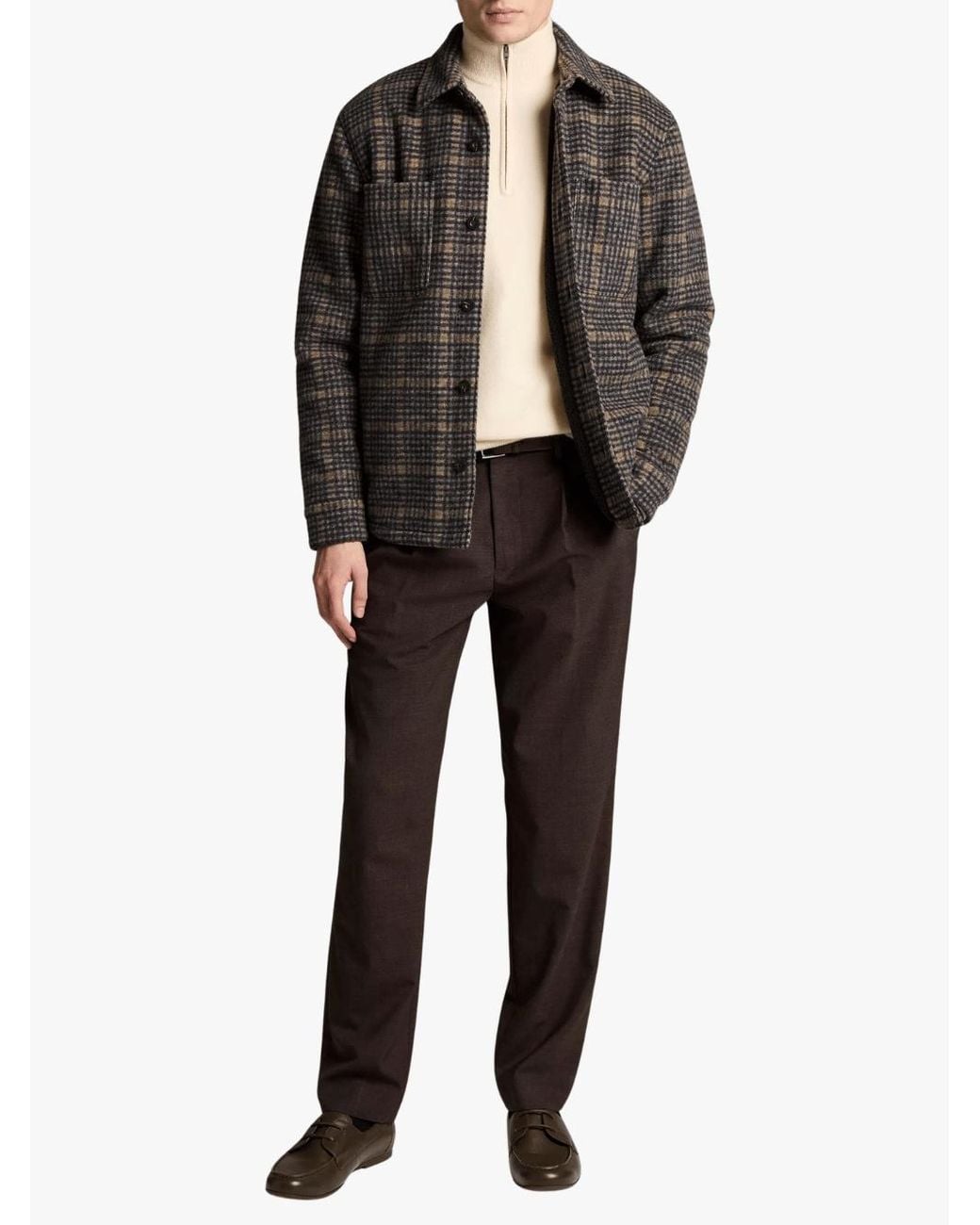Vince Black Long-Sleeved Collared Jacket for men