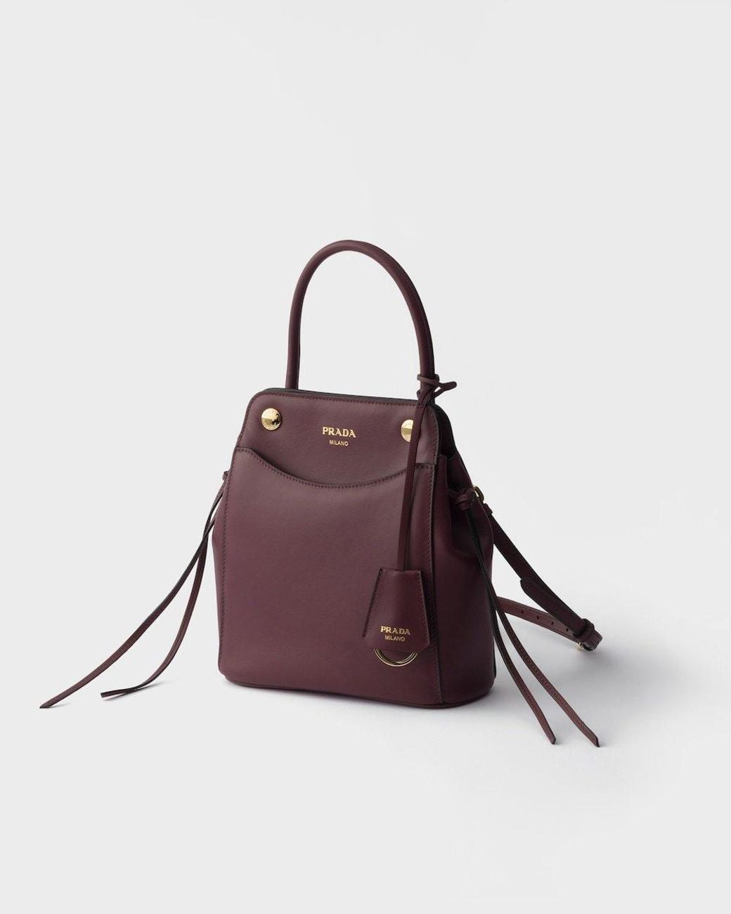 Prada Red Carry Leather Mini Handbag