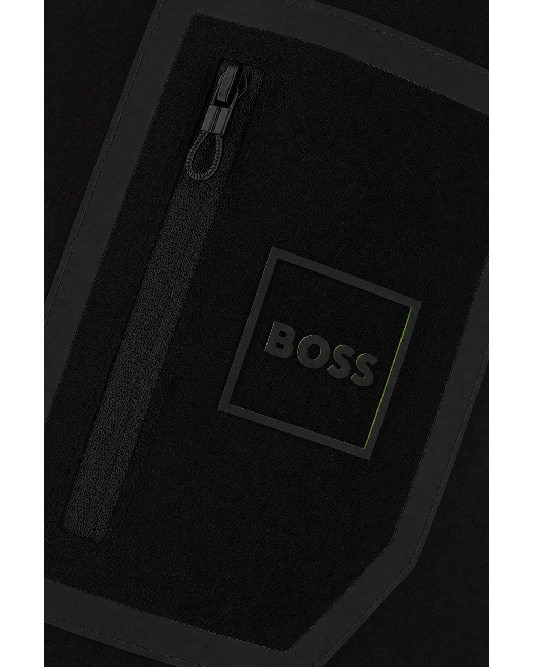 Boss Black Logo-Patch High-Neck Jacket for men
