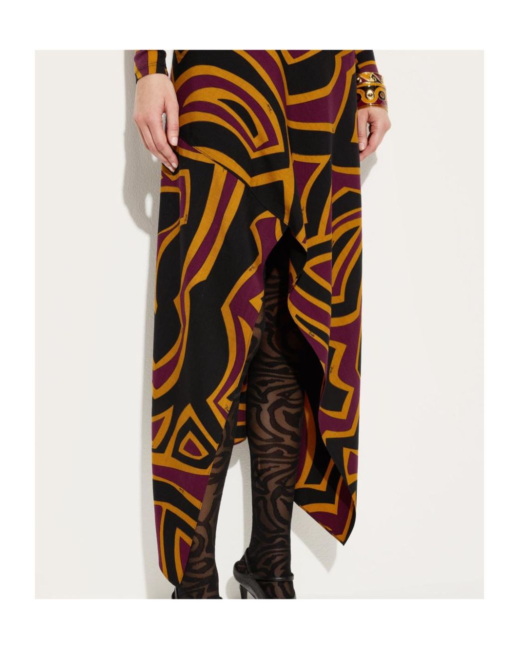 Emilio Pucci Brown Labirinto Print Jersey Dress