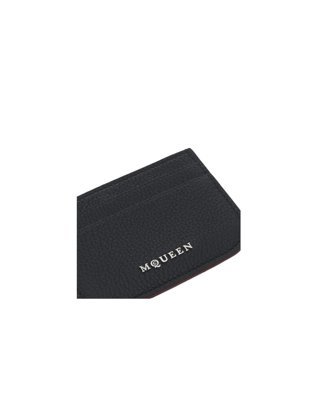McQueen Black Sling Logo Plaque Card Holder for men