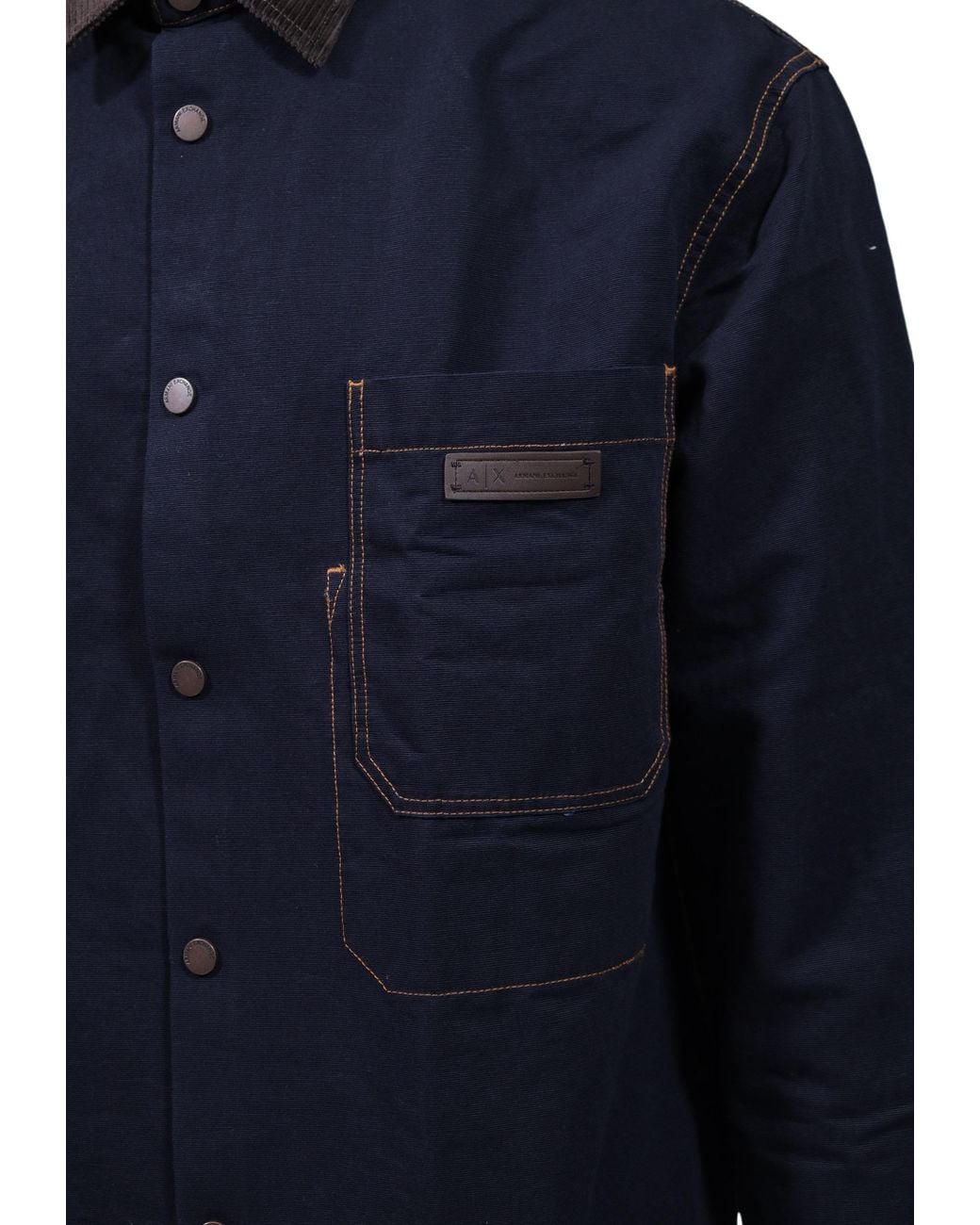 ARMANI EXCHANGE Blue Long-Sleeved Shirt for men