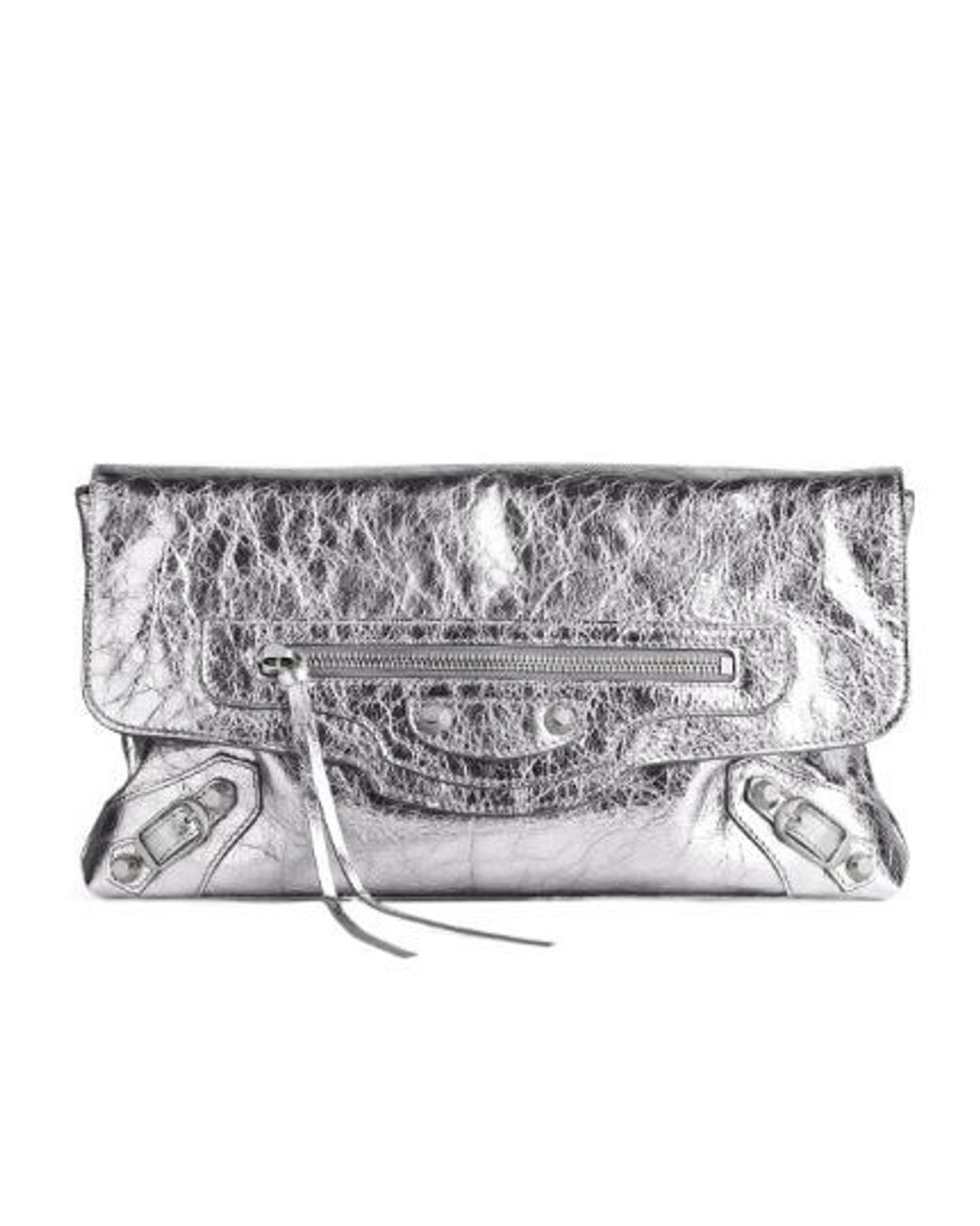 Balenciaga Gray Le City S Clutch Bag