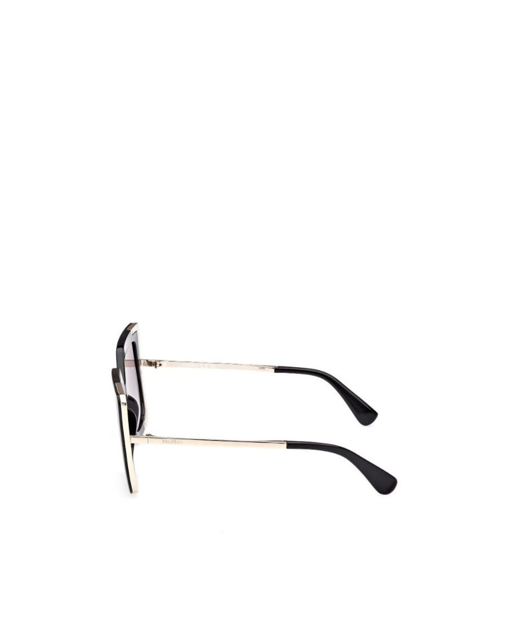 Max Mara Metallic Square Frame Sunglasses