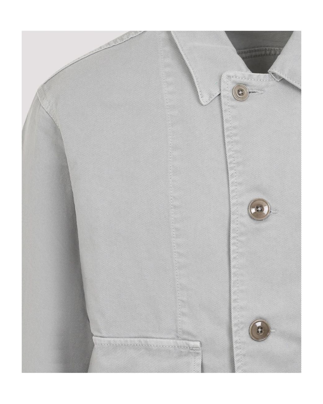 Lemaire Blue Long Sleeved Buttoned Jacket for men