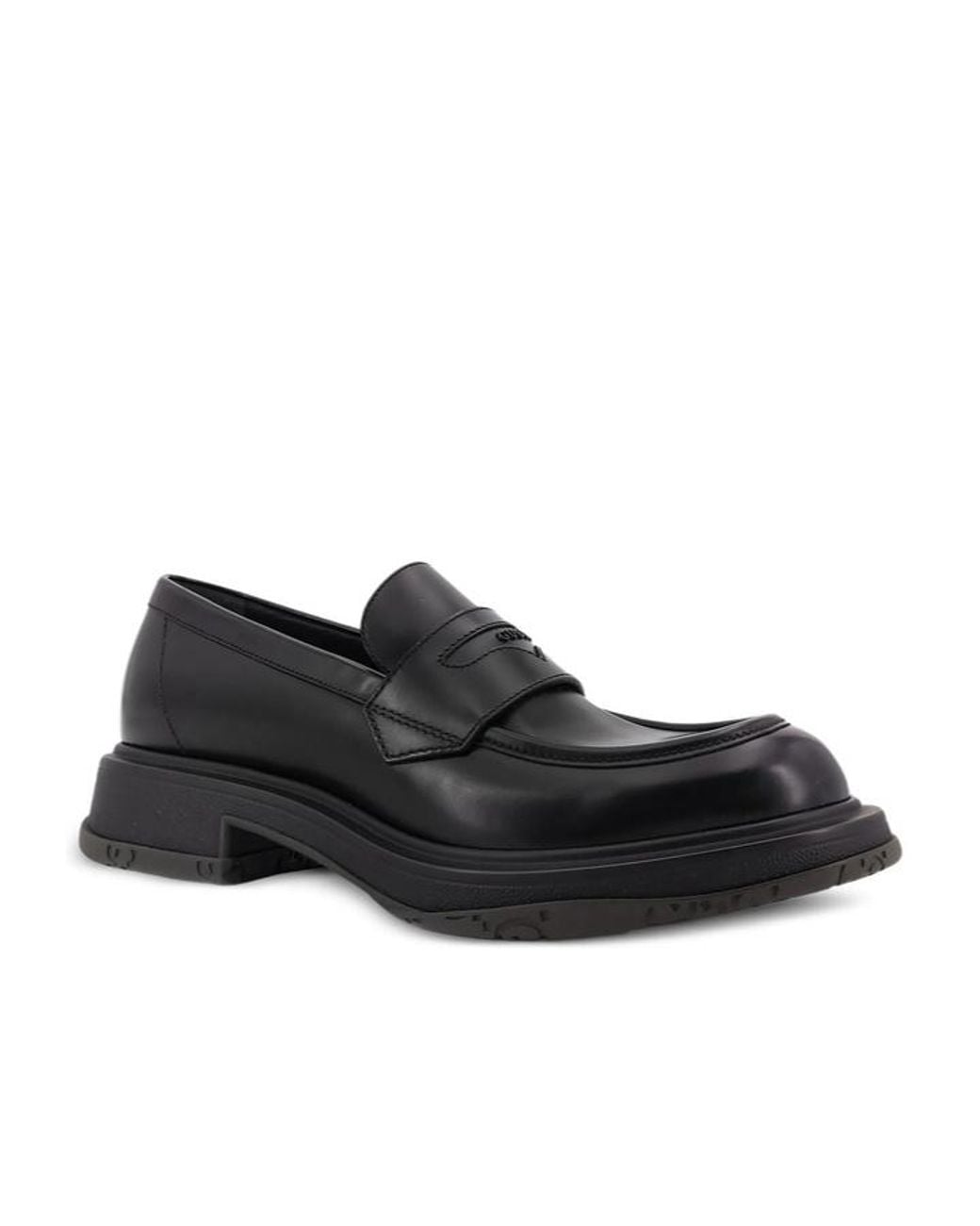 Gucci Black Tonal Logo Loafers for men