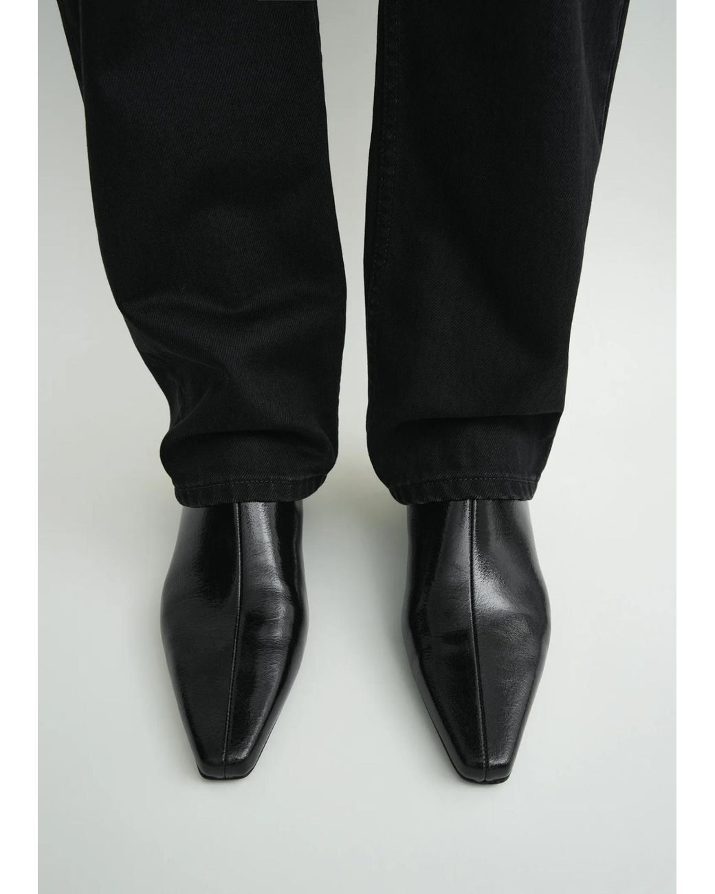 Totême  Black Side Zipper Ankle Boots