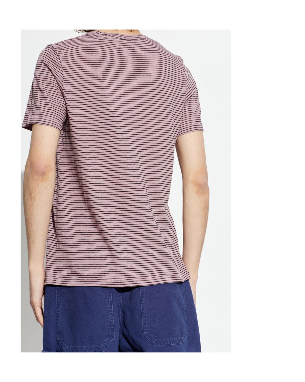 Isabel Marant Purple Leon Striped T-Shirt for men