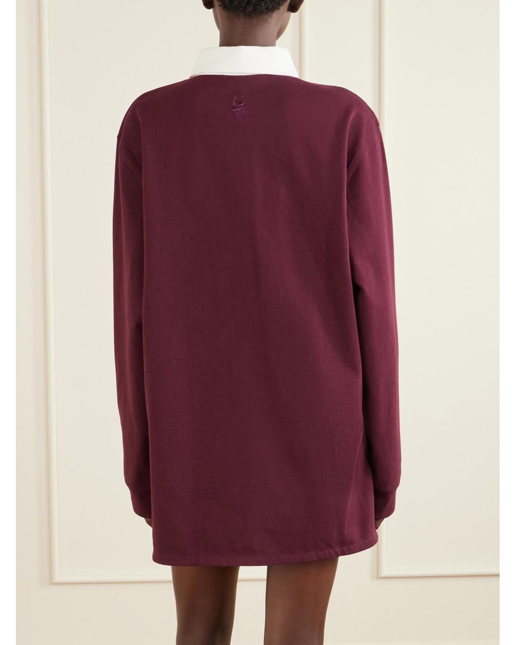 Wales Bonner Purple Minimal Long-Sleeve Polo Shirt
