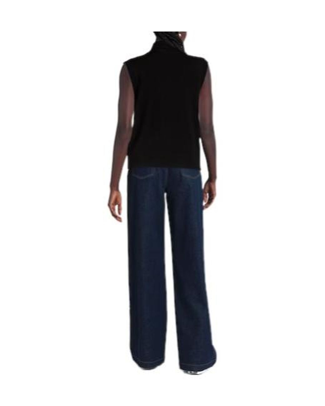 MAX&Co. Black Lightweight Sleeveless Knit Top