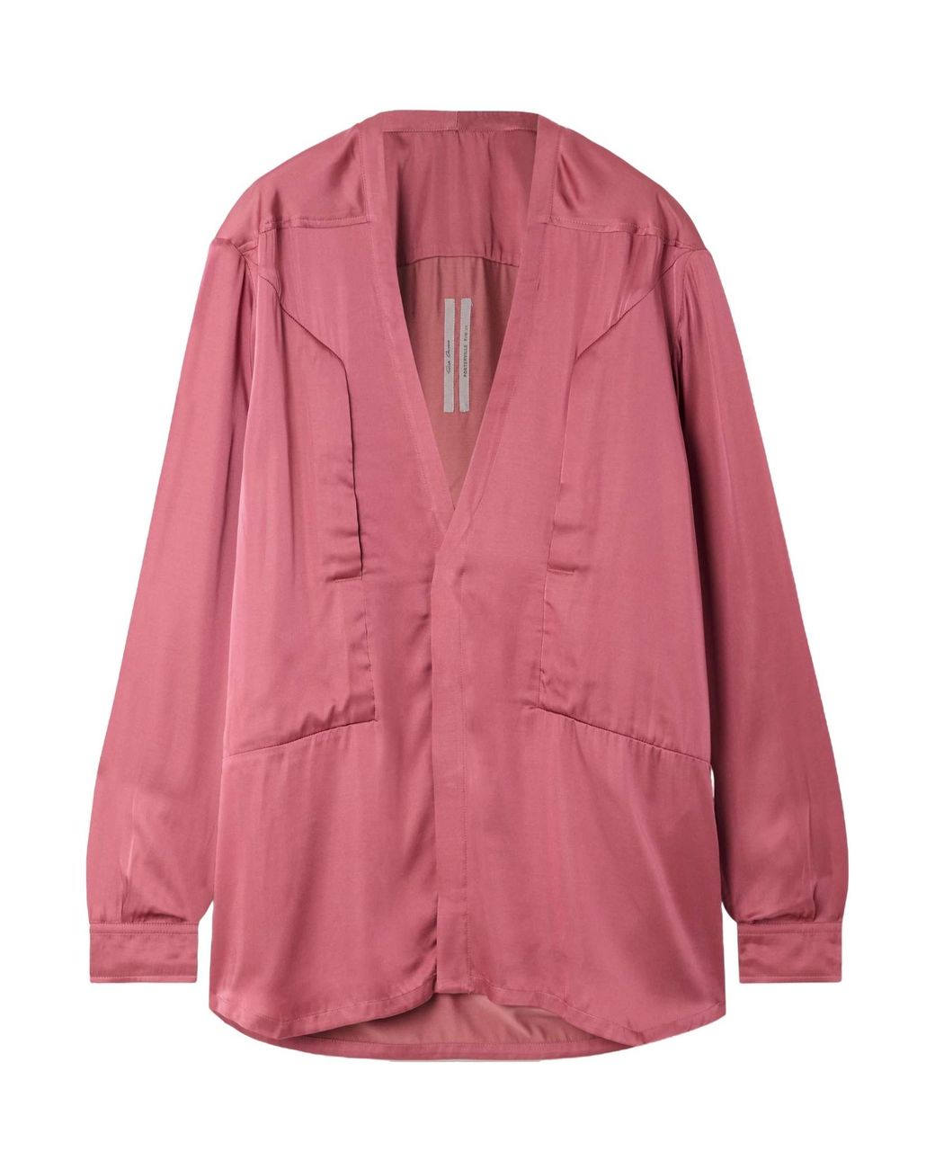 Rick Owens Pink Long-Sleeved Shirt