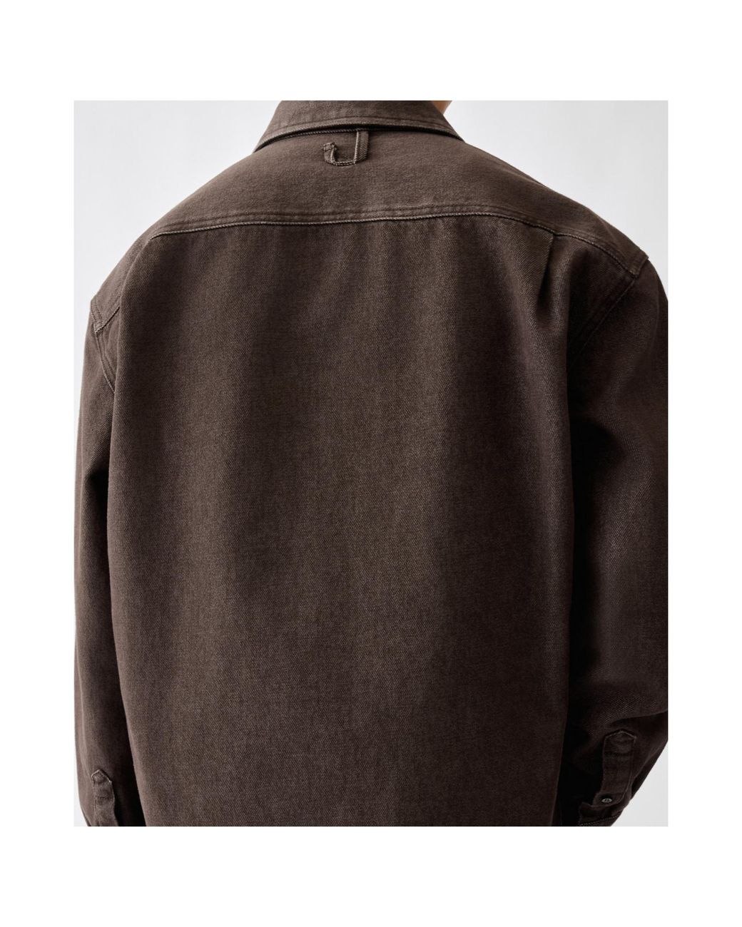 Jacquemus Brown Logo Denim Shirt for men