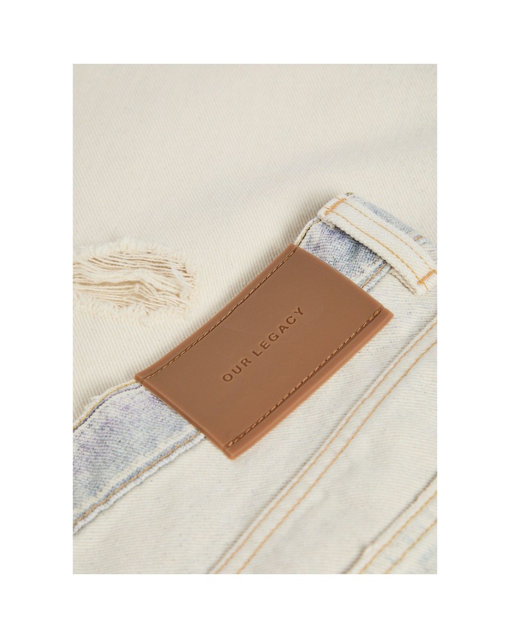 Our Legacy Natural Graduated Distressed Straight-Leg Jeans for men