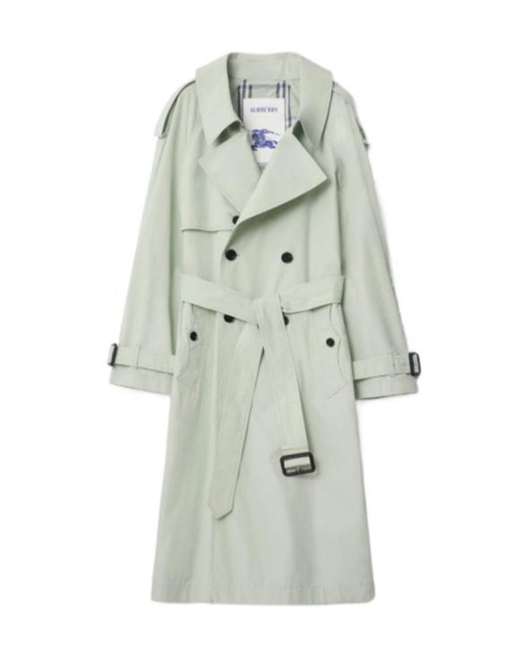Burberry White Long Lightweight Cotton Fitzrovia Trench Coat