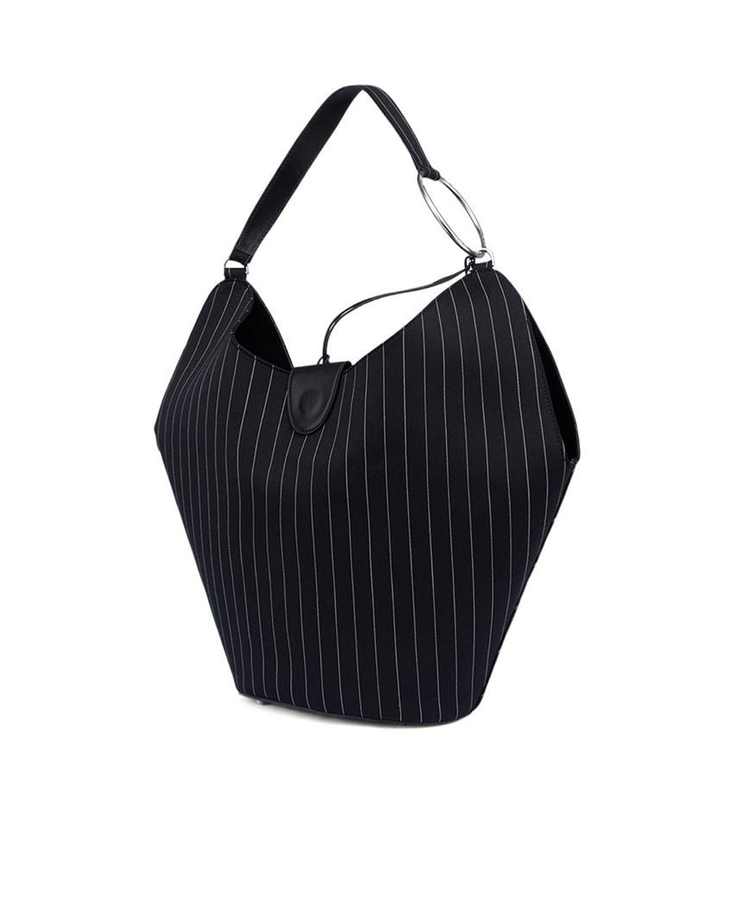 Dondup Blue Large Pinstripe Tote Bag