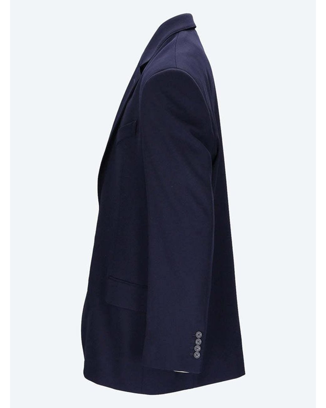 Balenciaga Blue Buttoned Long-Sleeved Blazer for men