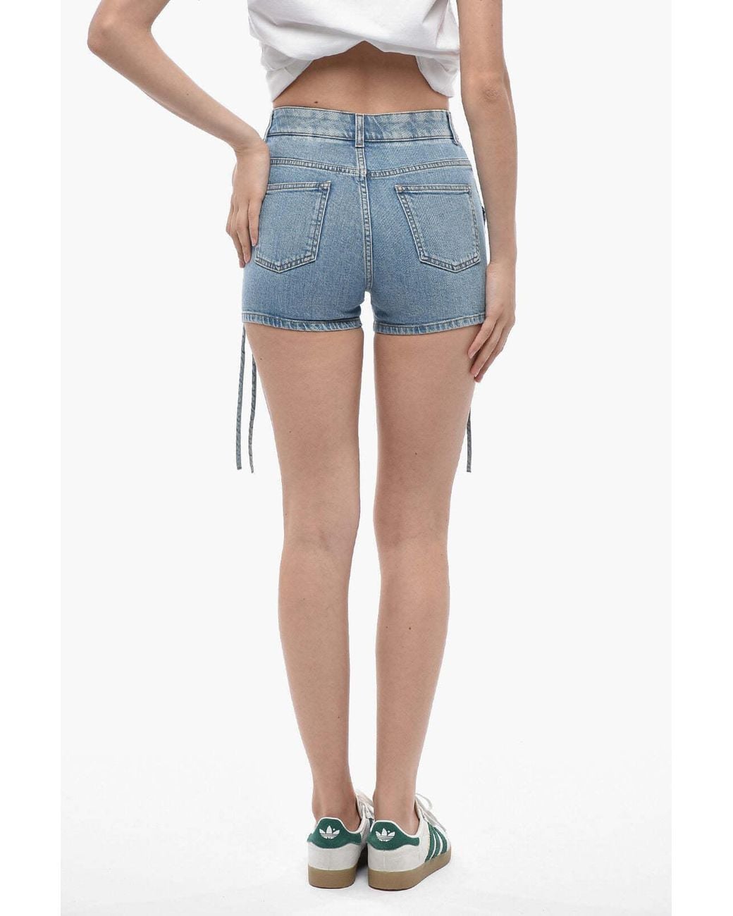 Stella McCartney Blue Lace-Up Shorts