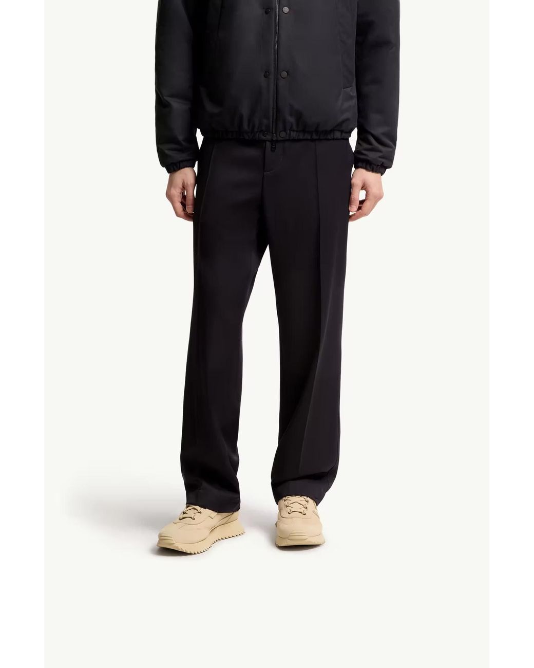 Moncler Natural Moncler Pacey2 Suede & Nubuck Sneakers for men