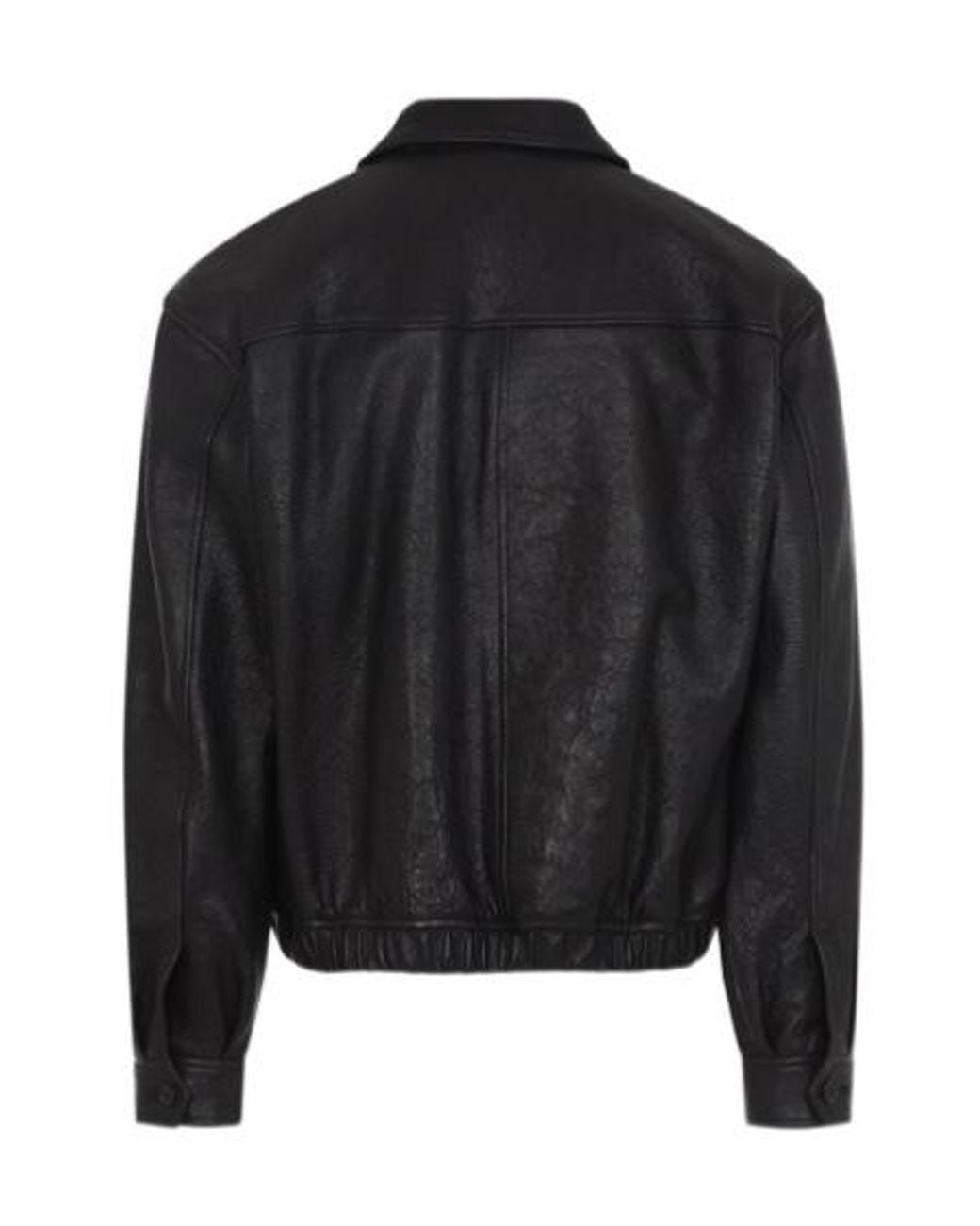 Saint Laurent Black Zip-Up Short Jacket for men